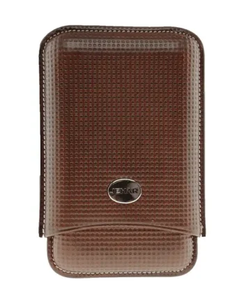 Jemar Leather cigar case "G" 3 finger Robusto in tan