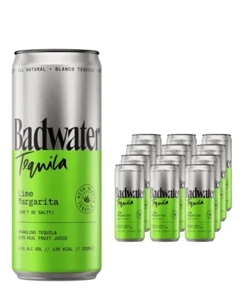 Badwater Tequila Lime Margarita Premixed Multipack, 12 x 330 ml