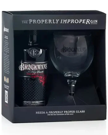 Brockmans Intensely Smooth Gin Gift Pack with Glass, 70 cl
