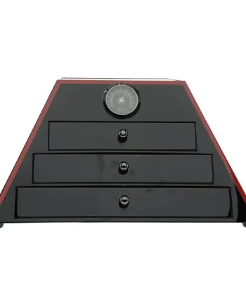 Myon Black & Red 3 Drawer Pyramid Humidor