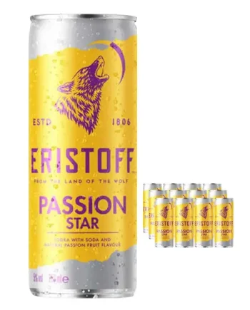 Eristoff Passion Star Premixed Drink Multipack, 12 x 250 ml
