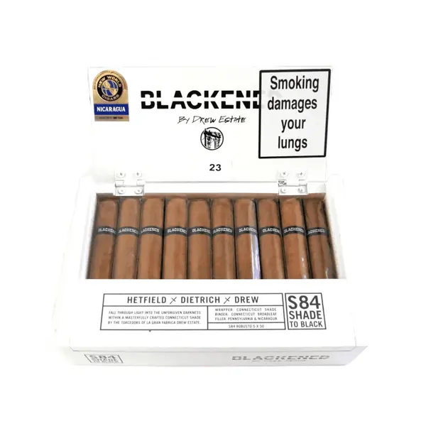 Drew Estate Blackened S84 Shade to Black Robusto Cigar Box of 20