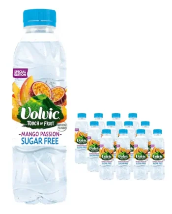 Volvic Sugar Free Touch of Fruit Mango Passion Flavoured Water Multipack, 12 x 500 ml