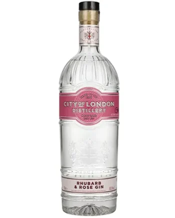 City Of London Rhubarb and Rose Gin, 70 cl