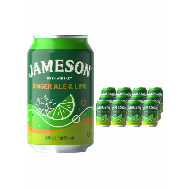 Jameson Ginger & Lime Can Multipack, 12 x 330ml