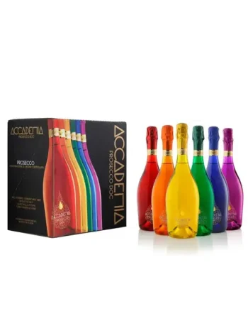 Accademia Prosecco Rainbow Mixed Case, 6 x 75 cl