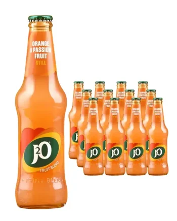 J2O Orange & Passion Fruit Glass Bottle Multipack, 12 x 275 ml