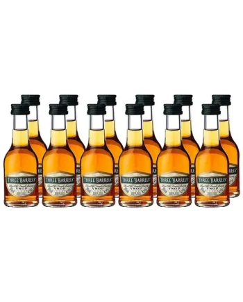 Three Barrels V.S.O.P. Brandy Miniature, 5 cl
