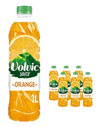 Volvic Juiced Sunny Orange Mineral Water Multipack, 6 x 1 L