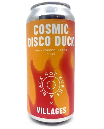 Villages x Hop Burns & Black Cosmic Disco Duck Dry Hopped Lager 4.5% (440ml can)