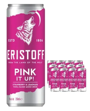 Eristoff Pink It Up Premixed Drink Multipack, 12 x 250 ml