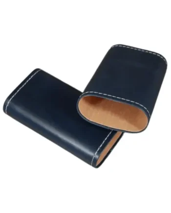 Artamis Navy Leather Cigar Case