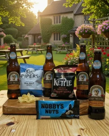 Pub In A Box- Henry Weston Cider Gift Hamper with Pub Snacks - The Online Cider Shop