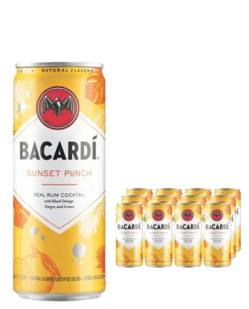 Bacardi Sunset Orange Rum Premixed Drink Can Multipack, 12 x 250 ml