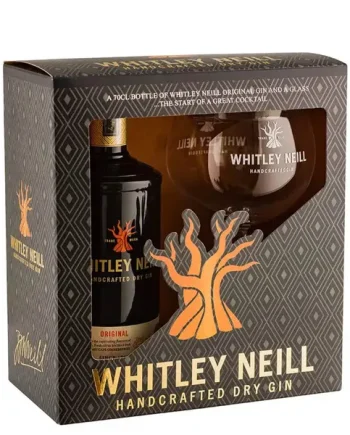 Whitley Neill Handcrafted Dry Gin & Glass Gift Set, 70 cl