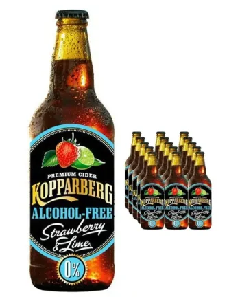 Kopparberg Alcohol Free Strawberry & Lime Premium Cider Multipack, 8 x 500 ml
