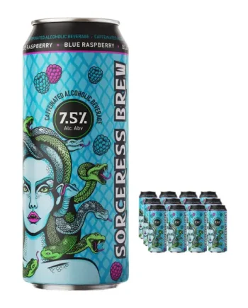 Sorceress Brew Blue Raspberry Multipack, 12 x 500 ml
