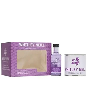 Whitley Neill Parma Violet and Candle Gift Set, 5 cl