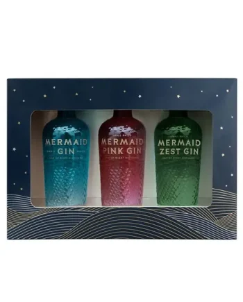Isle of Wight Mermaid Gin Miniature Gift Set, 3 x 5 cl