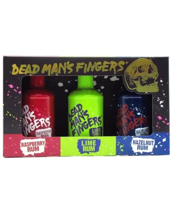 Dead Man's Fingers Rum Taster Pack (Hazelnut, Lime, Raspberry), 3 x 5 cl