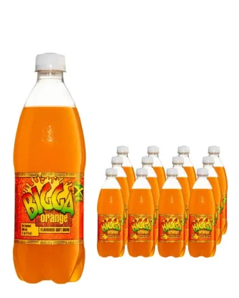 Bigga Orange Flavoured Soft Drink Multipack, 12 x 600 ml
