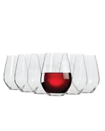 Maxwell & Williams Vino Stemless Red Wine Glasses Set of 6, 540 ml