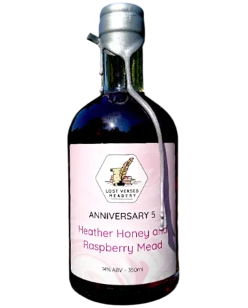 Lost Verses Meadery Heather Honey and Raspberry Mead (Anniversary 5) 350ml (14%)