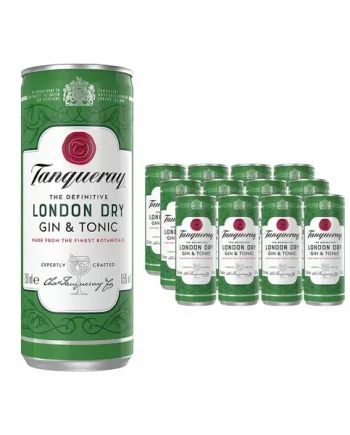 Tanqueray London Dry Gin & Tonic Can Multipack, 12 x 250 ml