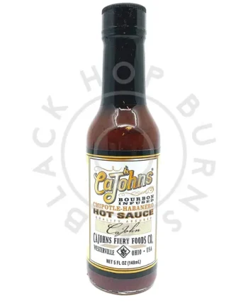 CaJohns Bourbon Infused Chipotle Habanero Hot Sauce (148ml)