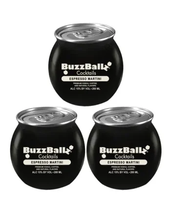 BuzzBallz Espresso Martini Cocktail, 3 x 200 ml