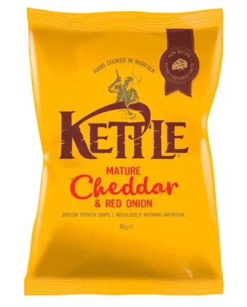 Kettle Chips Cheddar Cheese & Onion, 40 g,