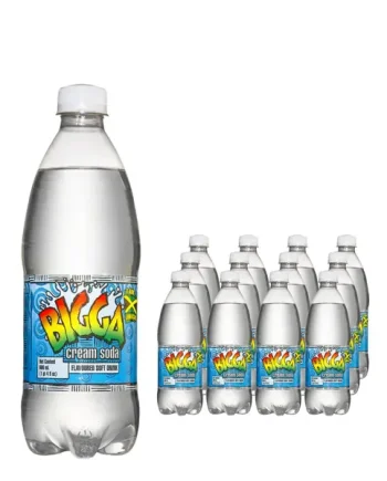 Bigga Cream Soda Flavoured Soft Drink Multipack, 12 x 600 ml