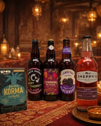 Curry Night In A Box – Dark Fruit Cider Gift Hamper Set | Dark Fruit Cider Case with Curry Kit - The Online Cider Shop