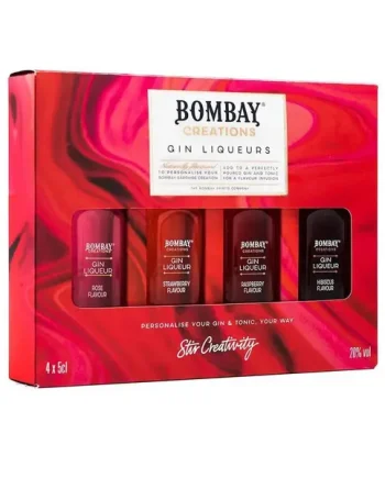 Bombay Creations Gin Liqueur Miniature Gift Pack, 4 x 5 cl