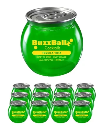BuzzBallz Tequila Rita Cocktail Multipack, 12 x 200 ml