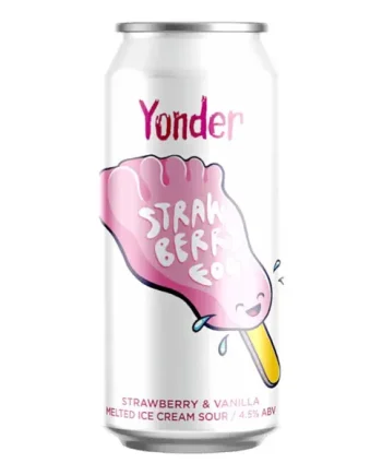 Yonder Strawberry Foot Strawberry and Vanilla Melted Ice Cream Sour 440ml (4.5%)