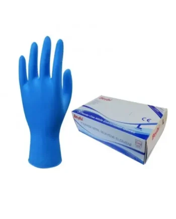 Nitrile Examination Gloves Powder-Free Blue Large, Pack of 100