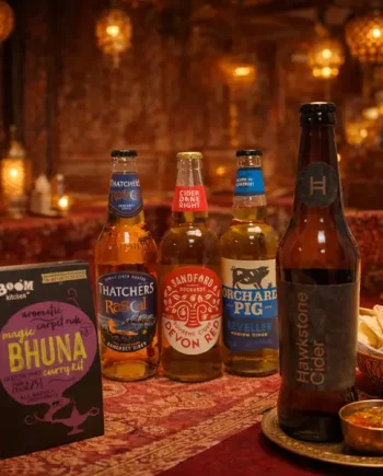 Curry Night In A Box - Cider Gift Hamper Set | Mixed Cider Case with Curry Kit - The Online Cider Shop