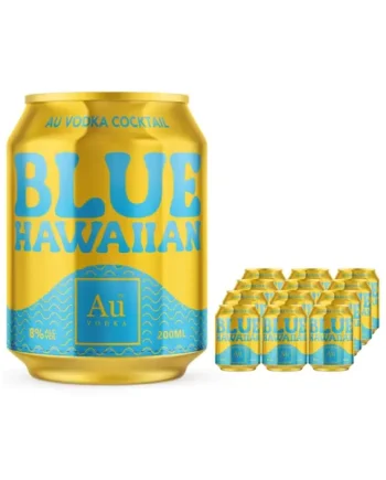 Au Vodka Blue Hawaiian Premixed Drink Multipack, 12 x 200 ml