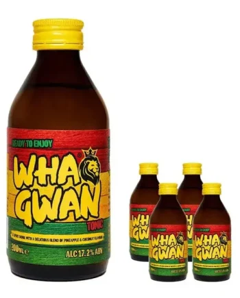 Wha Gwan Pineapple Coconut Rum Tonic Multipack, 4 x 200 ml