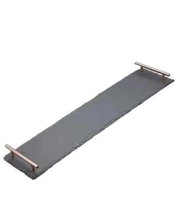 Artesa Slate Serving Platter with Copper Handles 60 x 15 cm