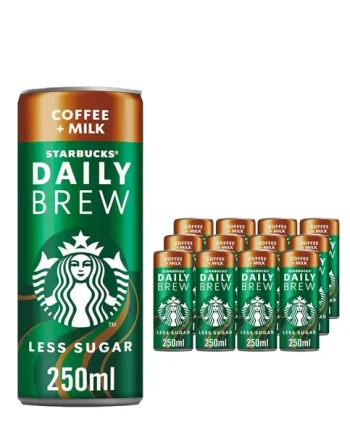 Starbucks Daily Brew Iced Coffee with Milk Can Multipack, 12 x 250 ml