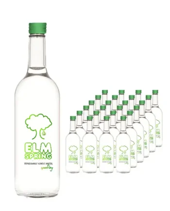 Elm Spring Sparkling Water Glass Bottle Multipack, 24 x 330 ml