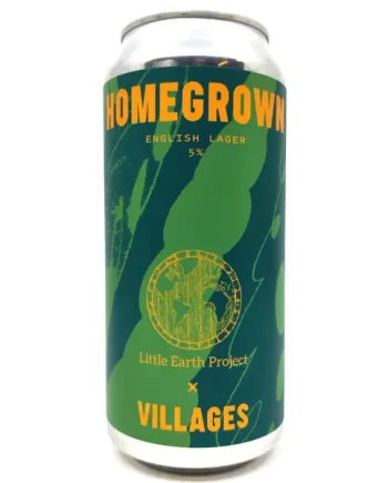 Villages x Little Earth Project Homegrown English Lager 5% (440ml can)