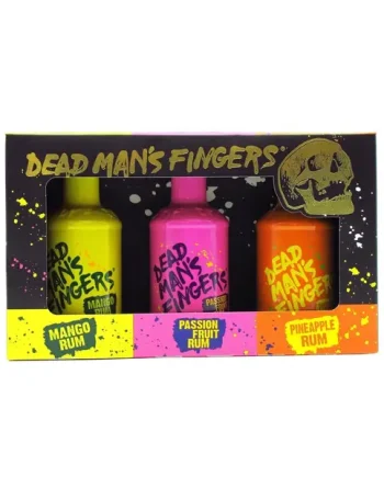 Dead Man's Fingers Rum Taster Pack (Mango, Passionfruit, Pineapple), 3 x 5 cl