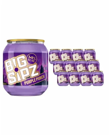 Big Sipz Purple Punch Cocktail Multipack, 12 x 200 ml