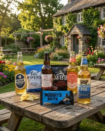 Pub In A Box - Medium Cider Gift Hamper with Pub Snacks - The Online Cider Shop