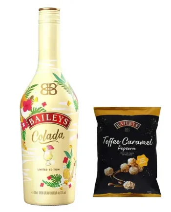 Baileys Colada & Baileys Toffee Caramel Popcorn Bundle, 70 cl