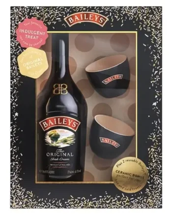 Baileys Original Irish Cream Gift Pack With 2 Ceramic Bowls, 70 cl