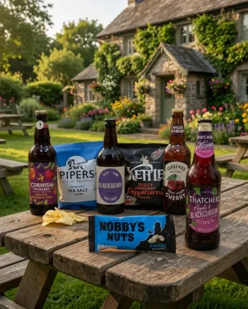 Pub In A Box - Dark Fruit Cider Gift Hamper with Pub Snacks - The Online Cider Shop
